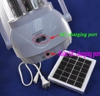 2W güneş enerjili led panel, AC ve DC şarj portlu acil durum ışığı led kamp, ​​USB telefon şarjı için