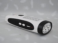 FM Oto Tarama Radyosu ile Acil Şarj Edilebilir Açık Plastik LED Torç