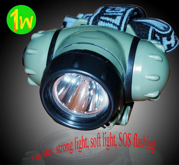 Endüstriyel LED kafa meşale, 3 Watt CREE LED farlar kamp için