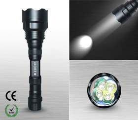 Askeri şarj edilebilir LED Torch, Polis Fener Su geçirmez 900 Lümen led