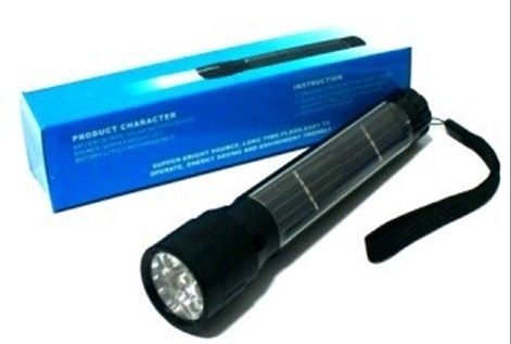 Yüksek kalite 0.225W Güneş enerjili ışıklar Şarj edilebilir led Alüminyum Fener PP-EFC6074