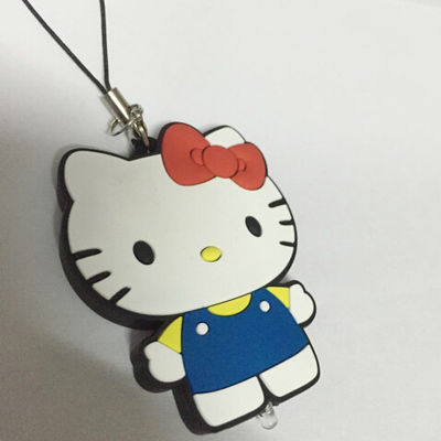 Şirin Led Yumuşak PVC Plastik Hello Kitty Anahtarlık Mini Çanta Aksesuarları İçin