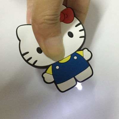 Şirin Led Yumuşak PVC Plastik Hello Kitty Anahtarlık Mini Çanta Aksesuarları İçin