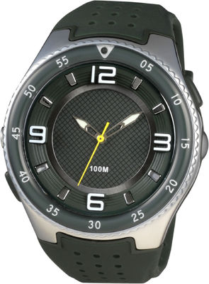 Mens Round Sportif Analog Saatler Led Meşalesi ve 100m Suya Dayanıklı