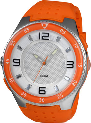 Mens Round Sportif Analog Saatler Led Meşalesi ve 100m Suya Dayanıklı