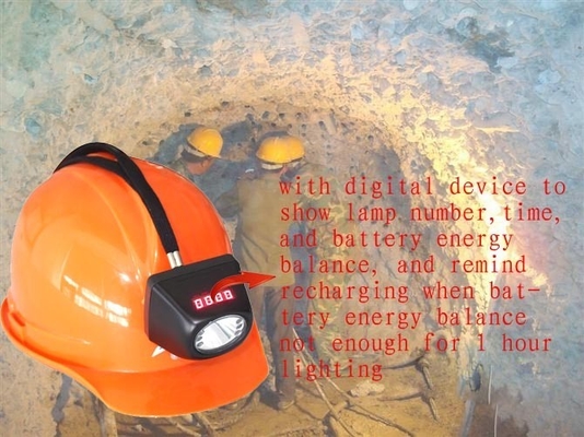 4500lux Akülü Cree Miner Hard Hat ile Işık, Maden Kask Işık MSHA