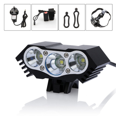 Süper Parlak 6000Lm 3x CREE XM-L U2 Dinamo Bisiklet Işık Alüminyum Alaşımı