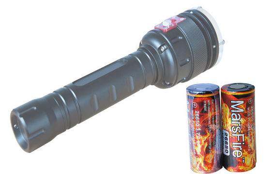 Siyah 2400LM LED Dalış Meşalesi