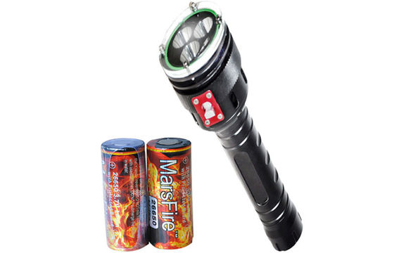 Siyah 2400LM LED Dalış Meşalesi